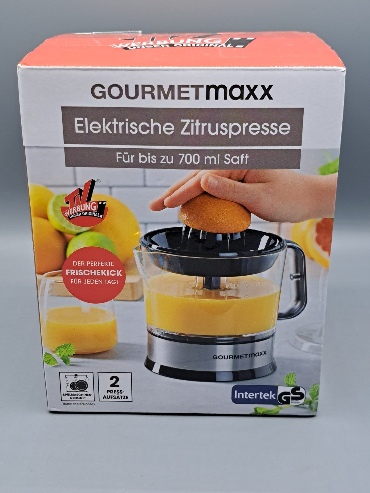 GOURMETmaxx elektrische Zitruspresse Saftpresse Entsafter Orangen Zitrus Presse